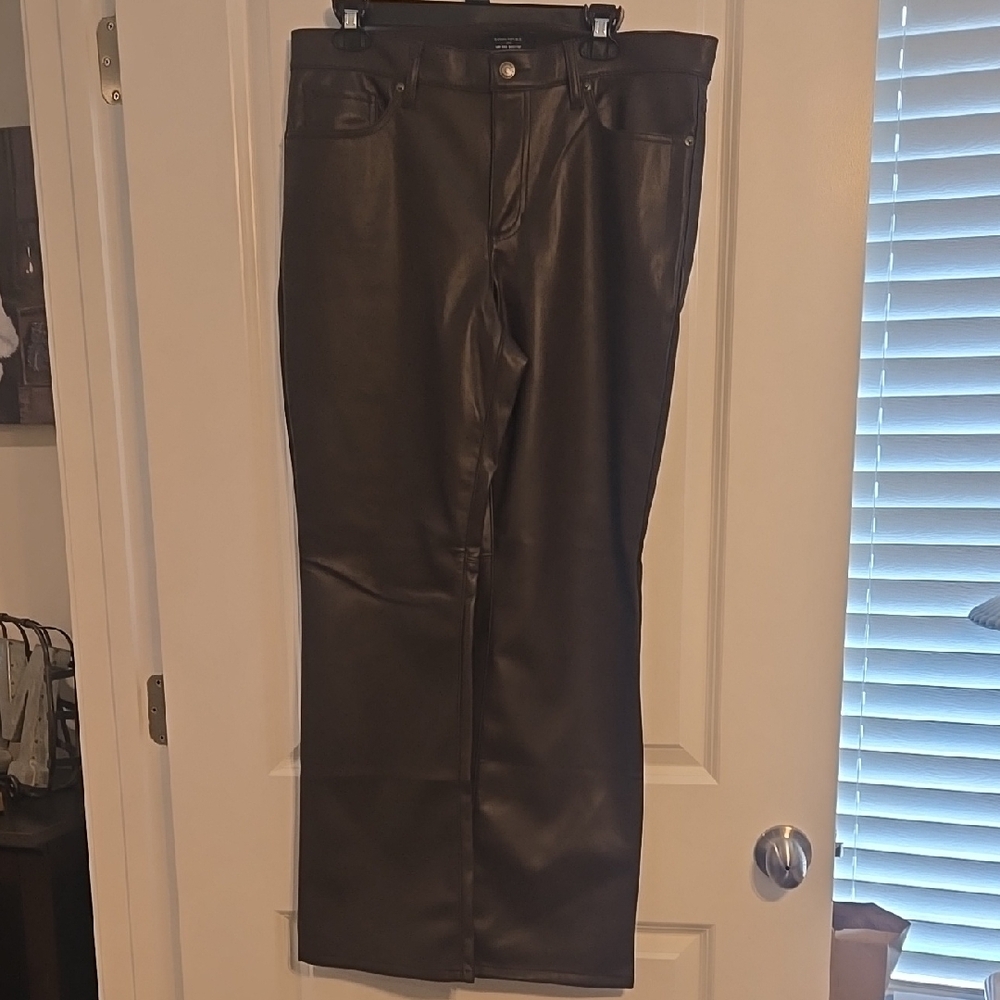 Black Faux Leather Pants